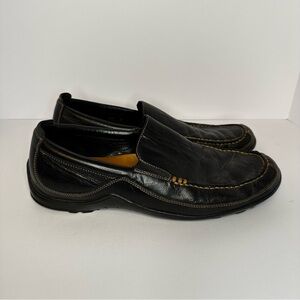 Cole Haan Tucker Venetian Black Leather Slip-On Driving Loafers